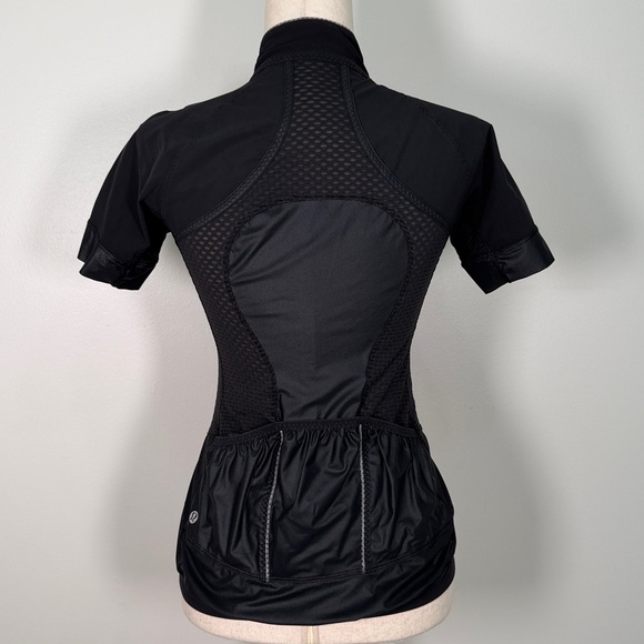 Lululemon Paceline Black Zip Front Cycling Jersey - Picture 3 of 5